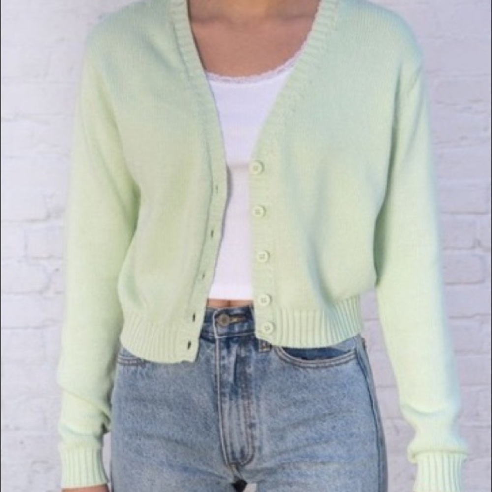 BRANDY MELVILLE GREEN BILLIE CARDIGAN
